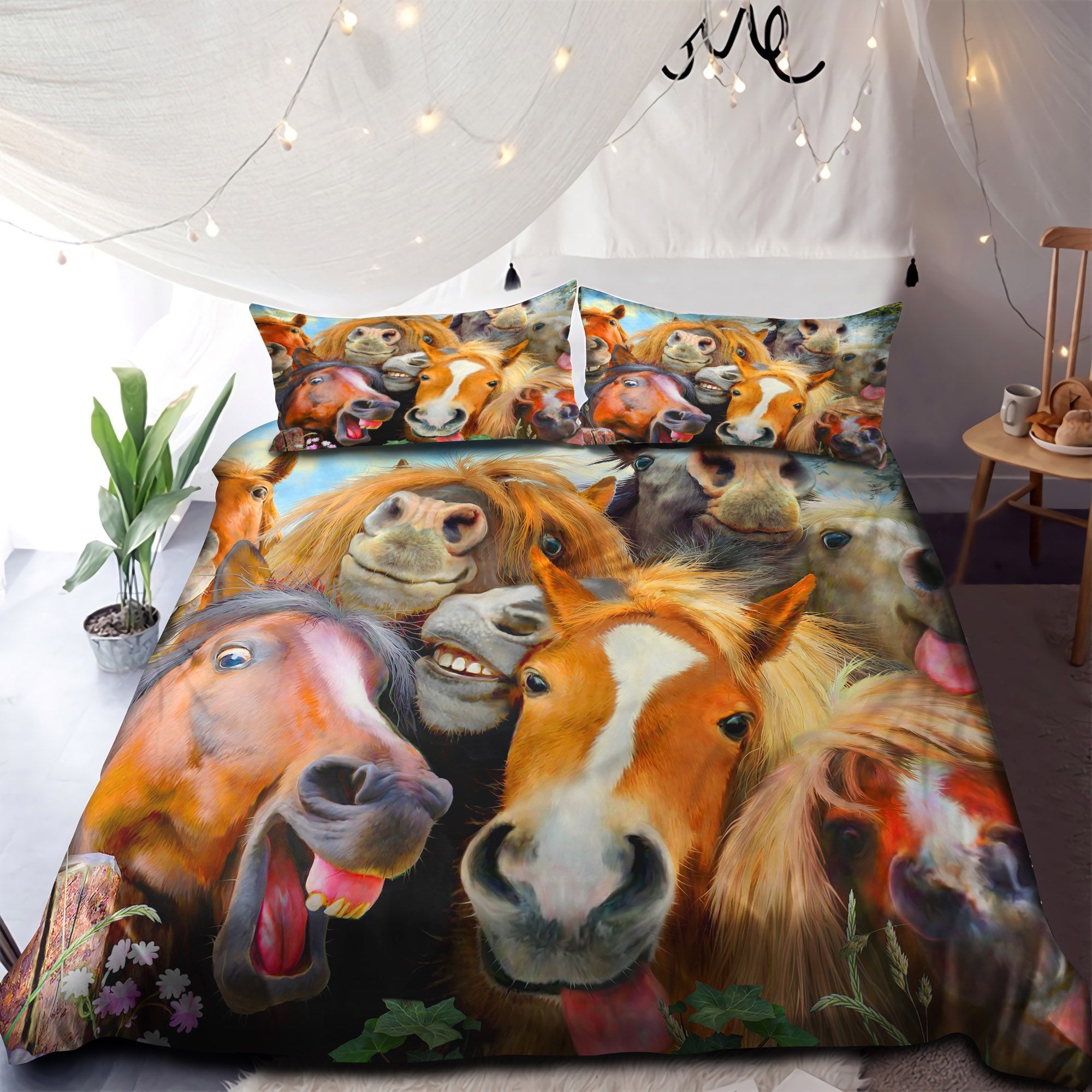 Horses Family Bedding Set