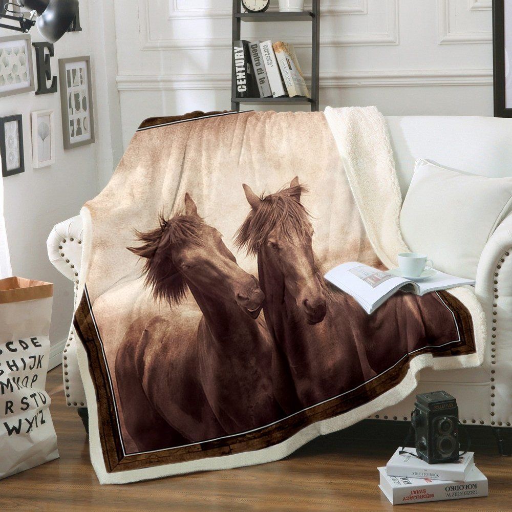 Horses Sherpa Fleece