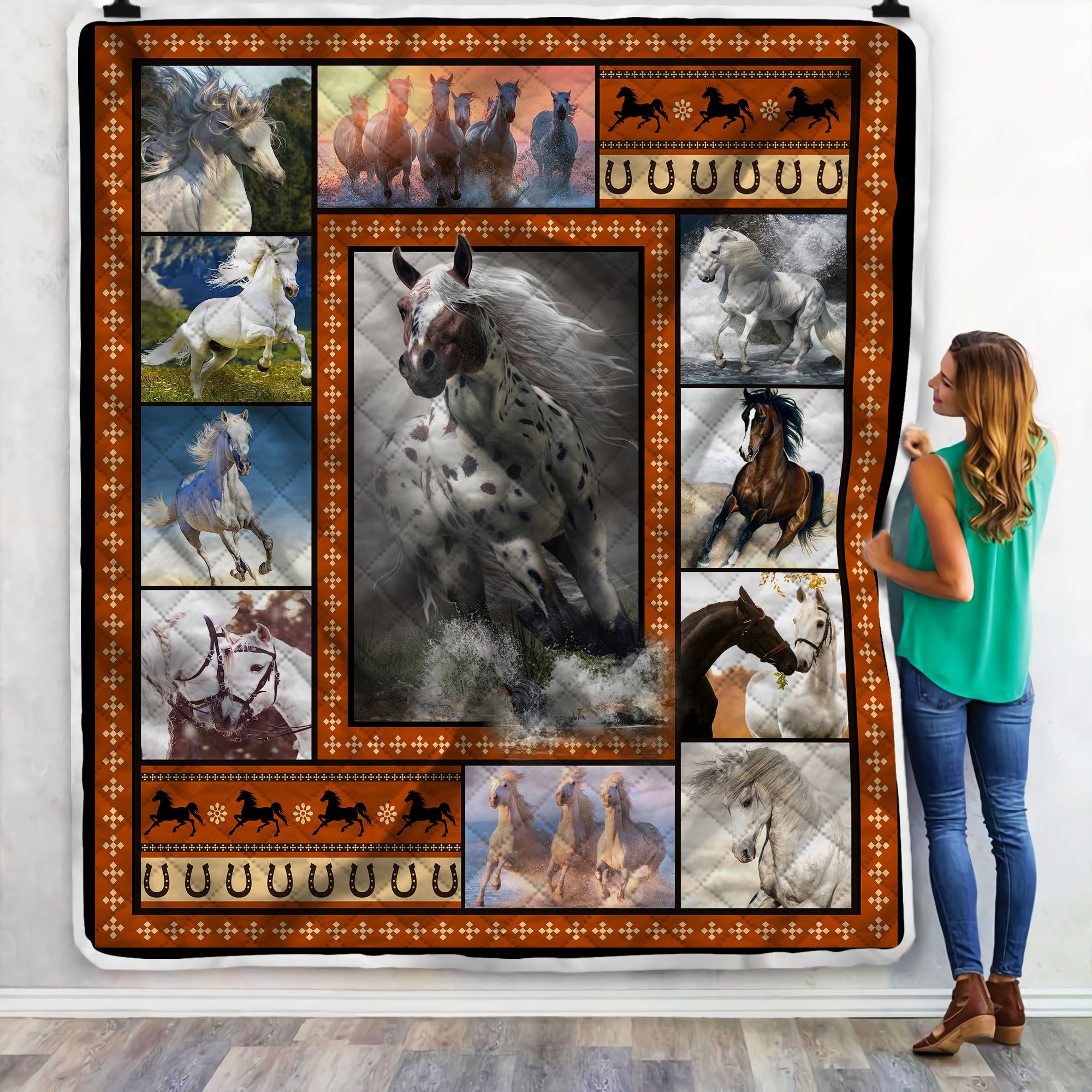 Horses Fleece Blanket