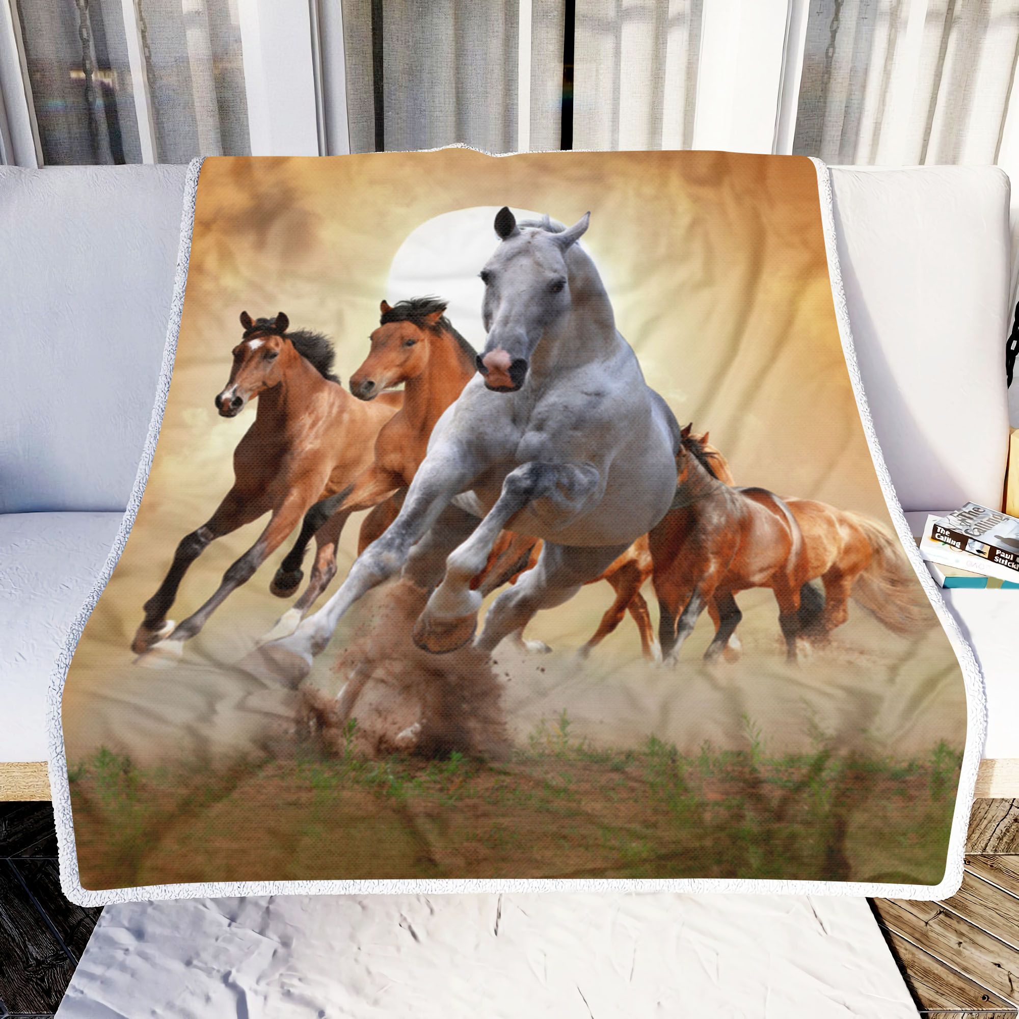 Horses Fleece Blanket