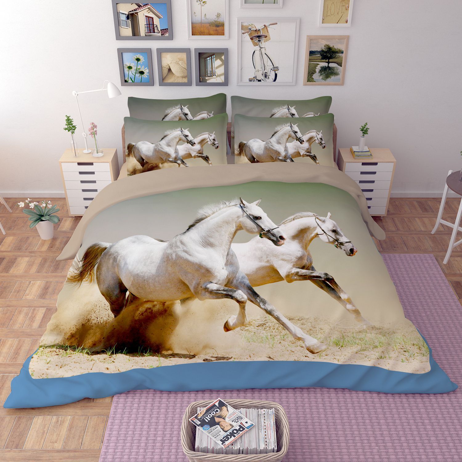 Horses Running Bedding Set