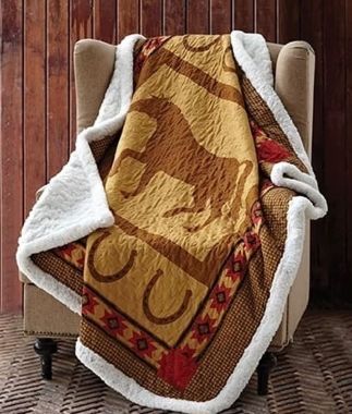 Horseshoes Sherpa Fleece