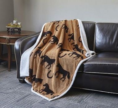 Horseshoes Sherpa Fleece