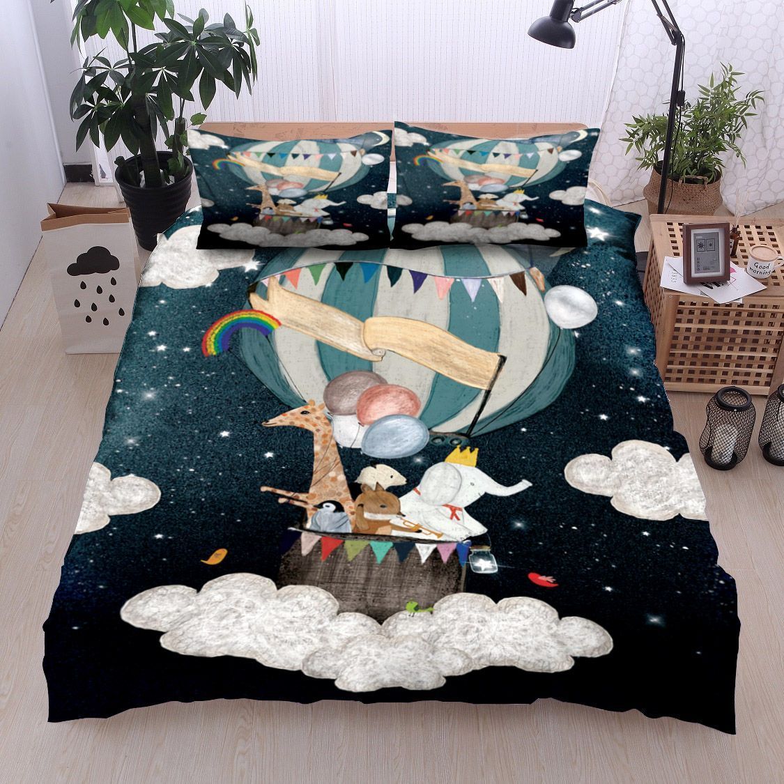 Hot Air Balloon Animal Bedding Set