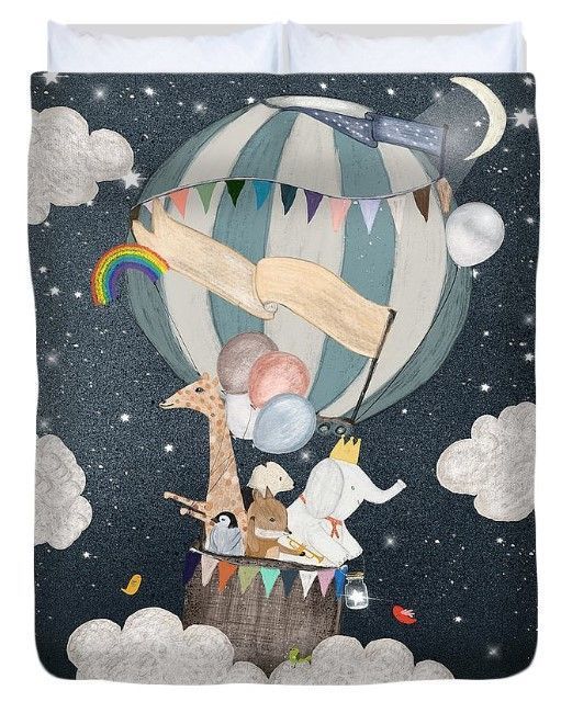 Hot Air Balloon Animals Bedding Set