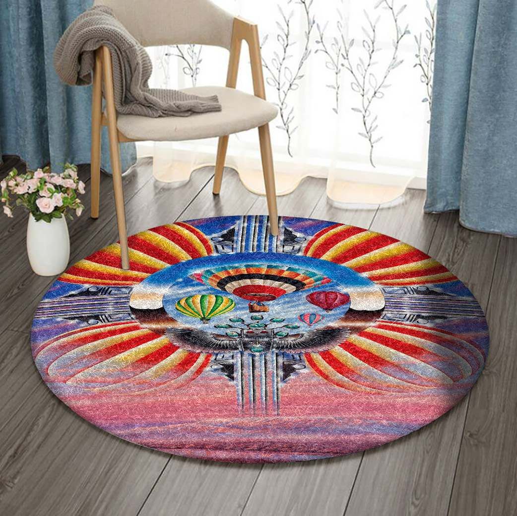 Hot Air Balloon Round Carpet