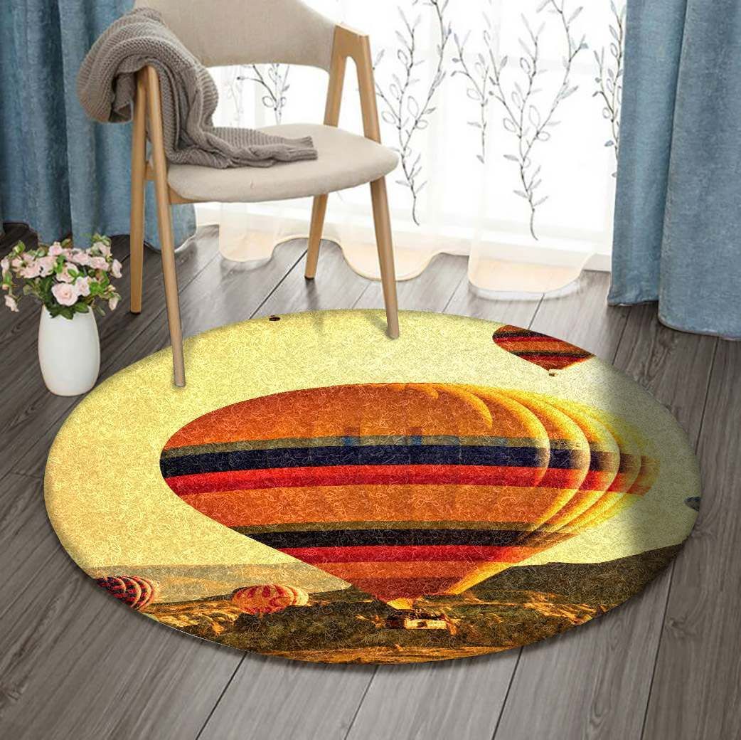 Hot Air Balloon Round Carpet