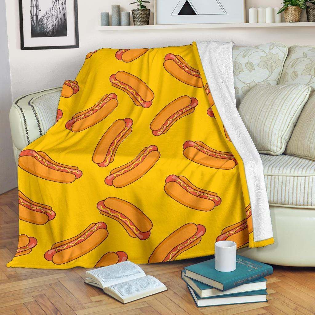 Hot Dog Sherpa Fleece Blanket