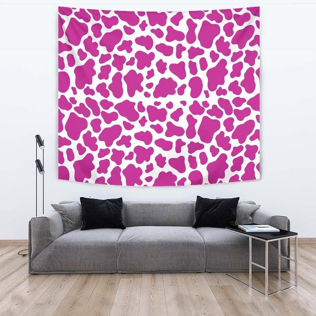 Hot Pink And White Cow CL17100084MDT Tapestry