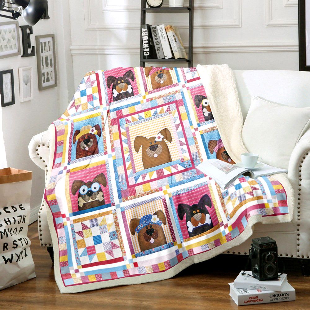 Hound Dogs Sherpa Fleece Blanket