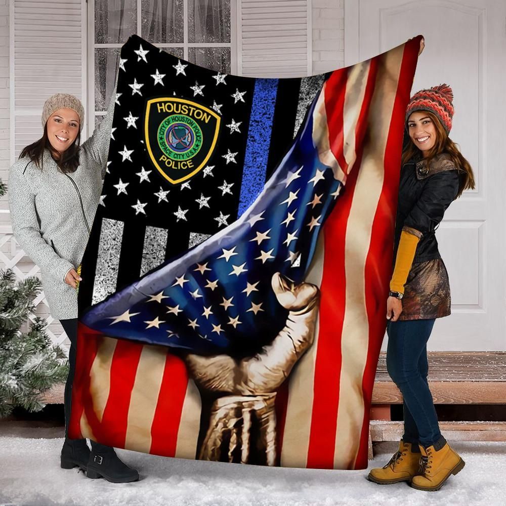 Houston Police Department Sherpa Fleece Blanket