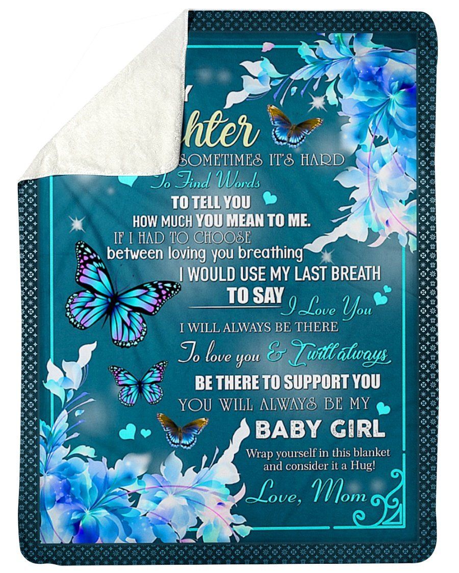 How Much You Mean To Me Fleece Blanket To Daughter Sherpa Blanket