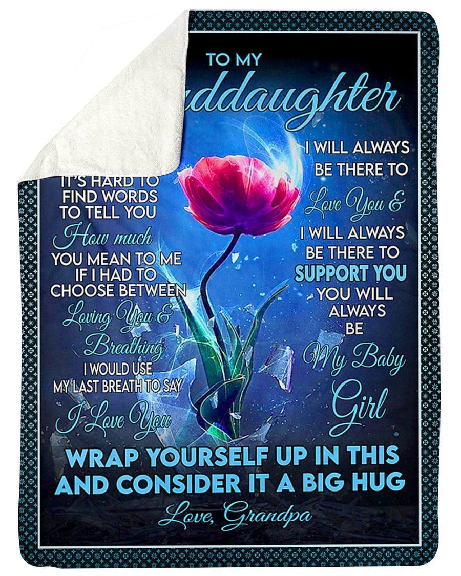 How Much You Mean To Me Grandpa To Granddaughter Fleece Blanket Sherpa Blanket