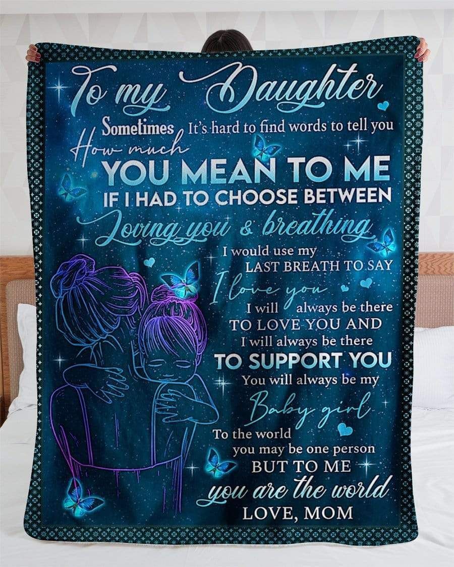 How Much You Mean To Me Mom Gift For Daughter Fleece Blanket