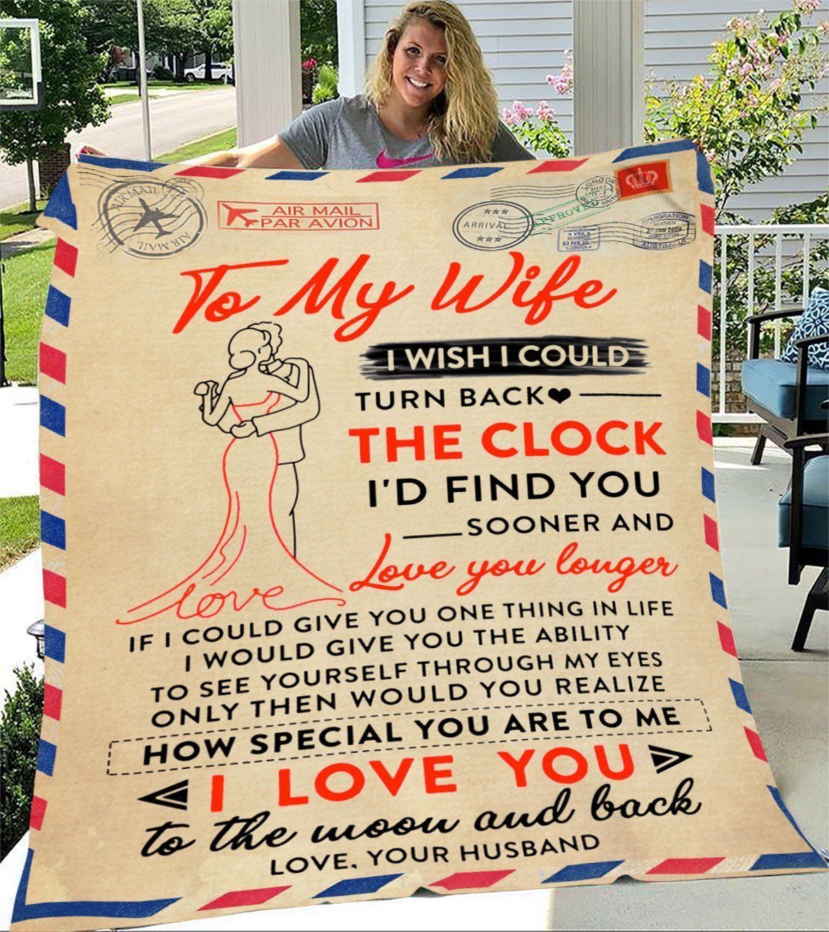 How Special You Are To Me Husband Gift For Wife Airmail Fleece Blanket