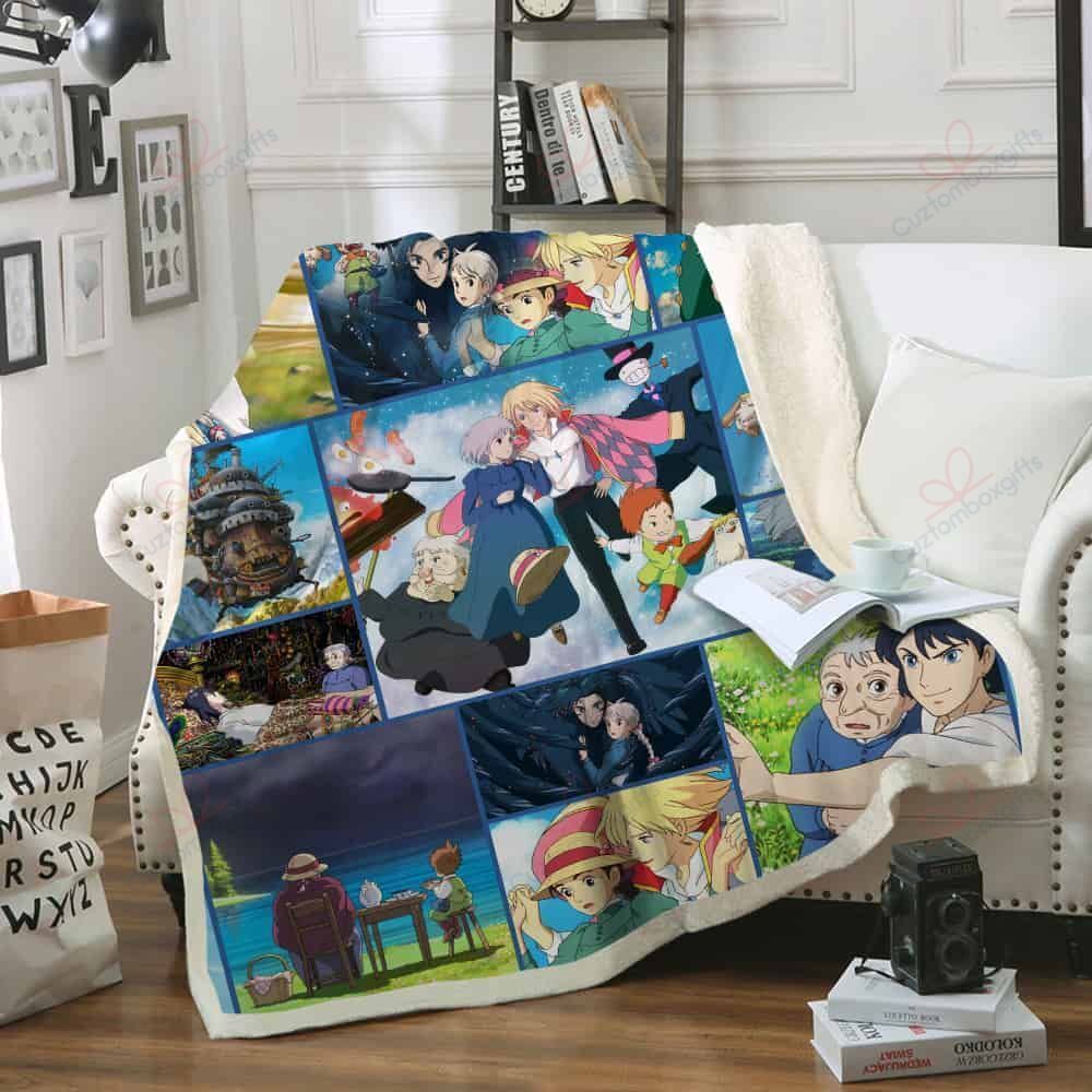 Howl’s Moving Castle Sherpa Fleece Blanket