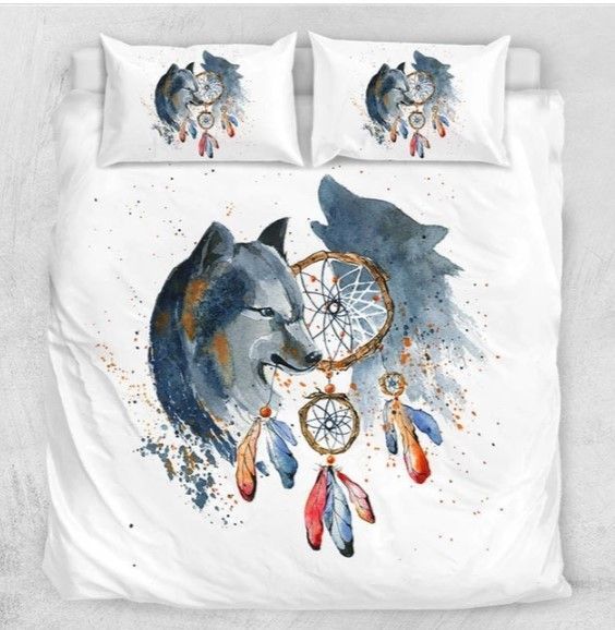 Howling Wolf Dreamcatcher Bedding Set