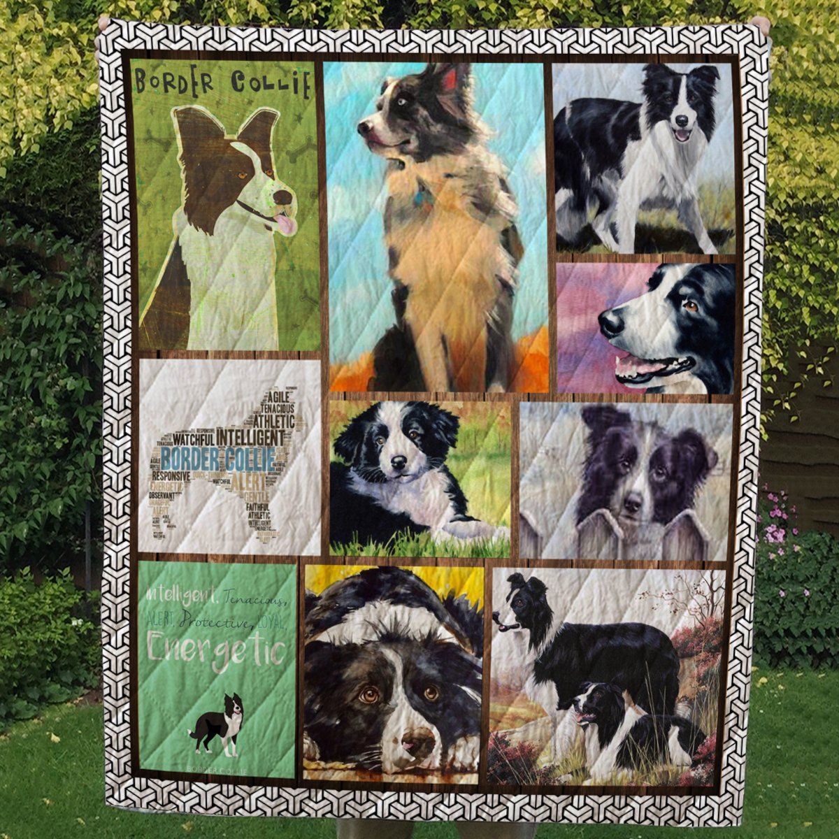 Hp Border Collie Energetic Quilt Blanket Dhc09122301Dd
