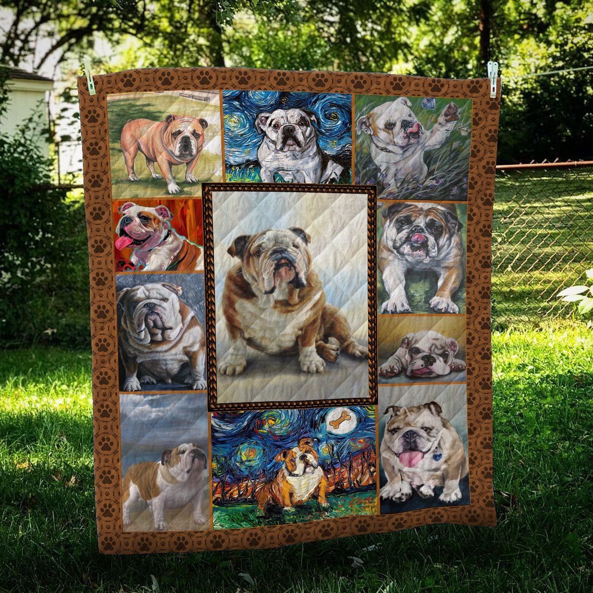 Hq Bulldog Quilt Blanket Dhc09122239Dd