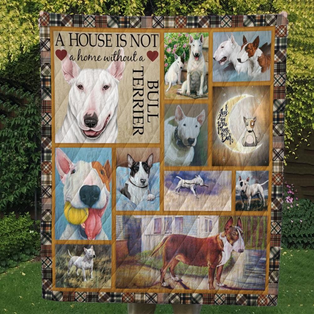 Hq Dog Cute Bull Terrier Quilt Blanket Dhc09122309Dd