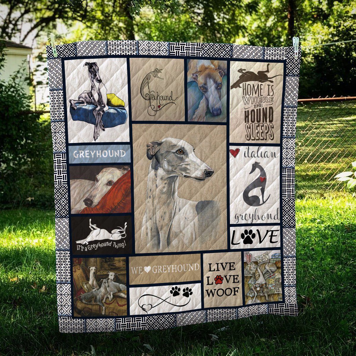 Hq I Love Greyhound Quilt Blanket Dhc09122234Dd