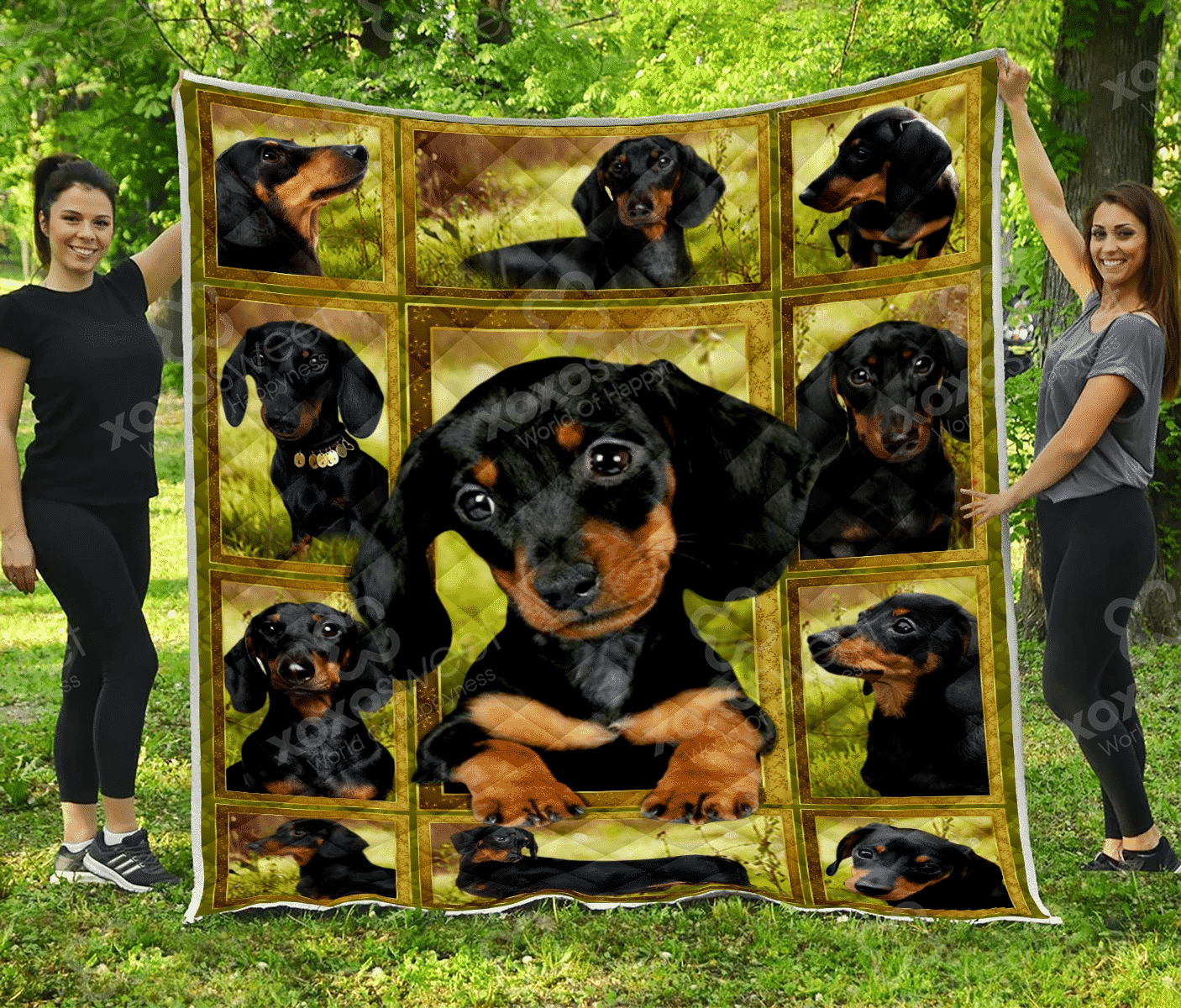 Hth1408 Dachshund Love Is Punishment Quilt Dhc16123449Dd
