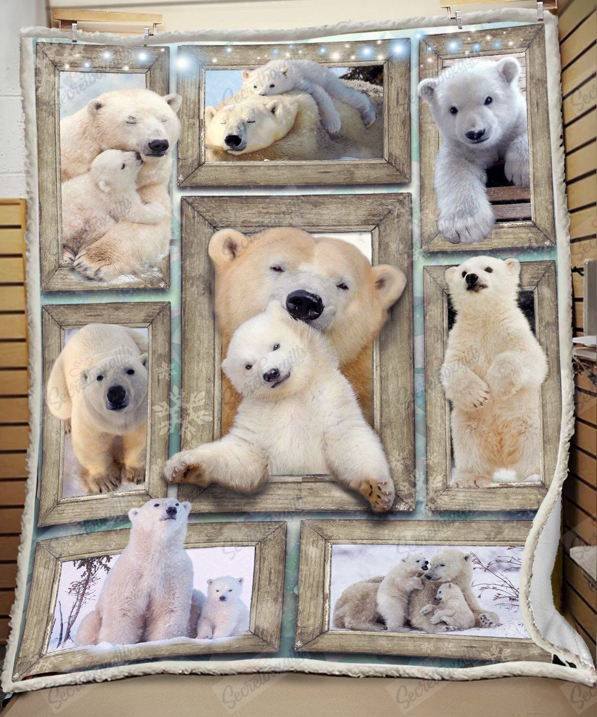 Huge Polar Bear Fleece Blanket