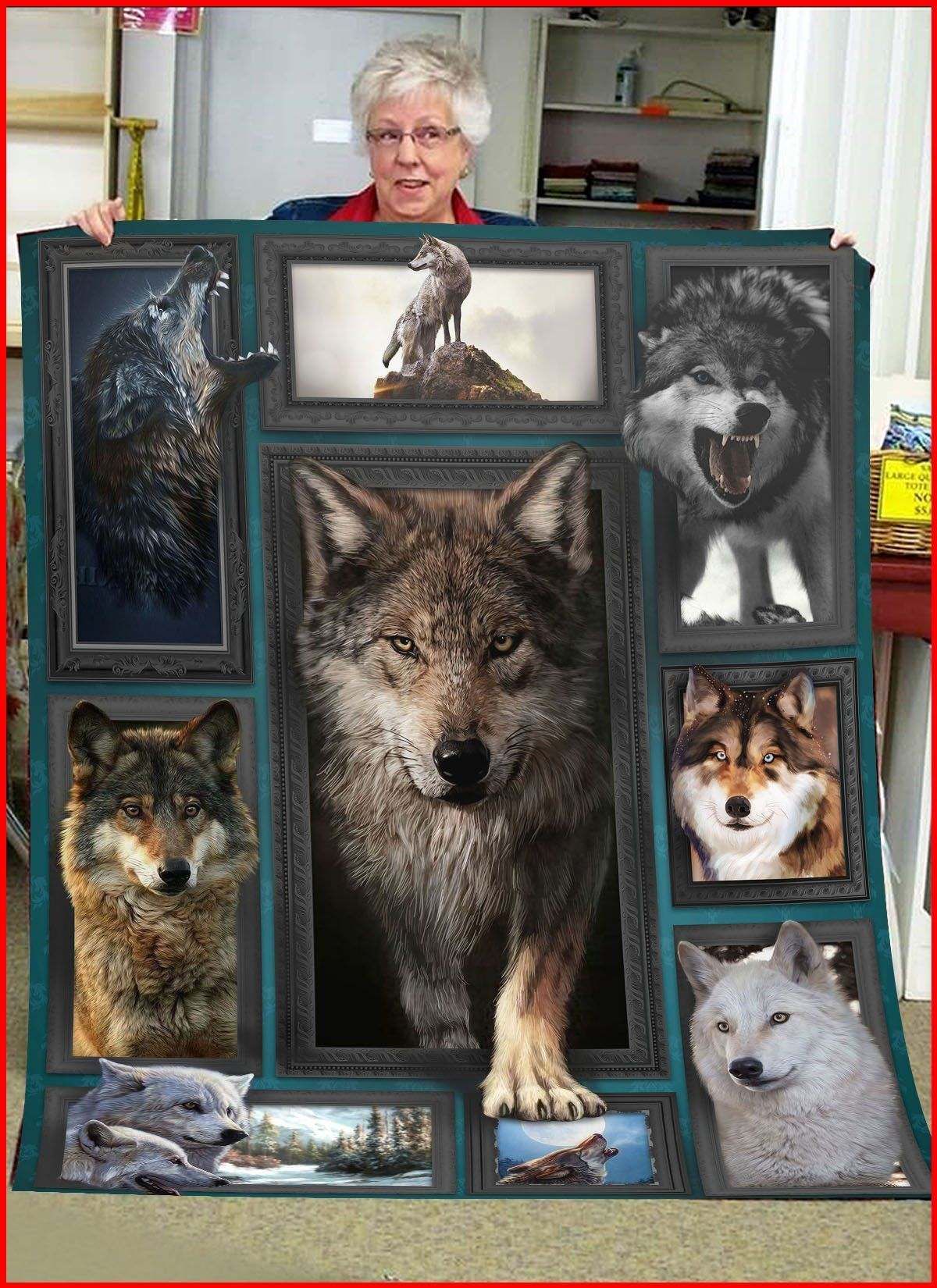 HUGE WOLF BLANKET D1 DHC27112371DD