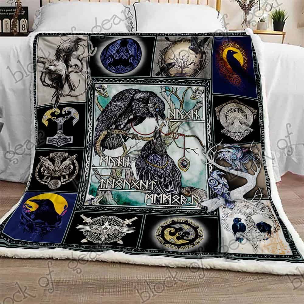 Hugin & Munin Thought & Memory Fleece Blanket