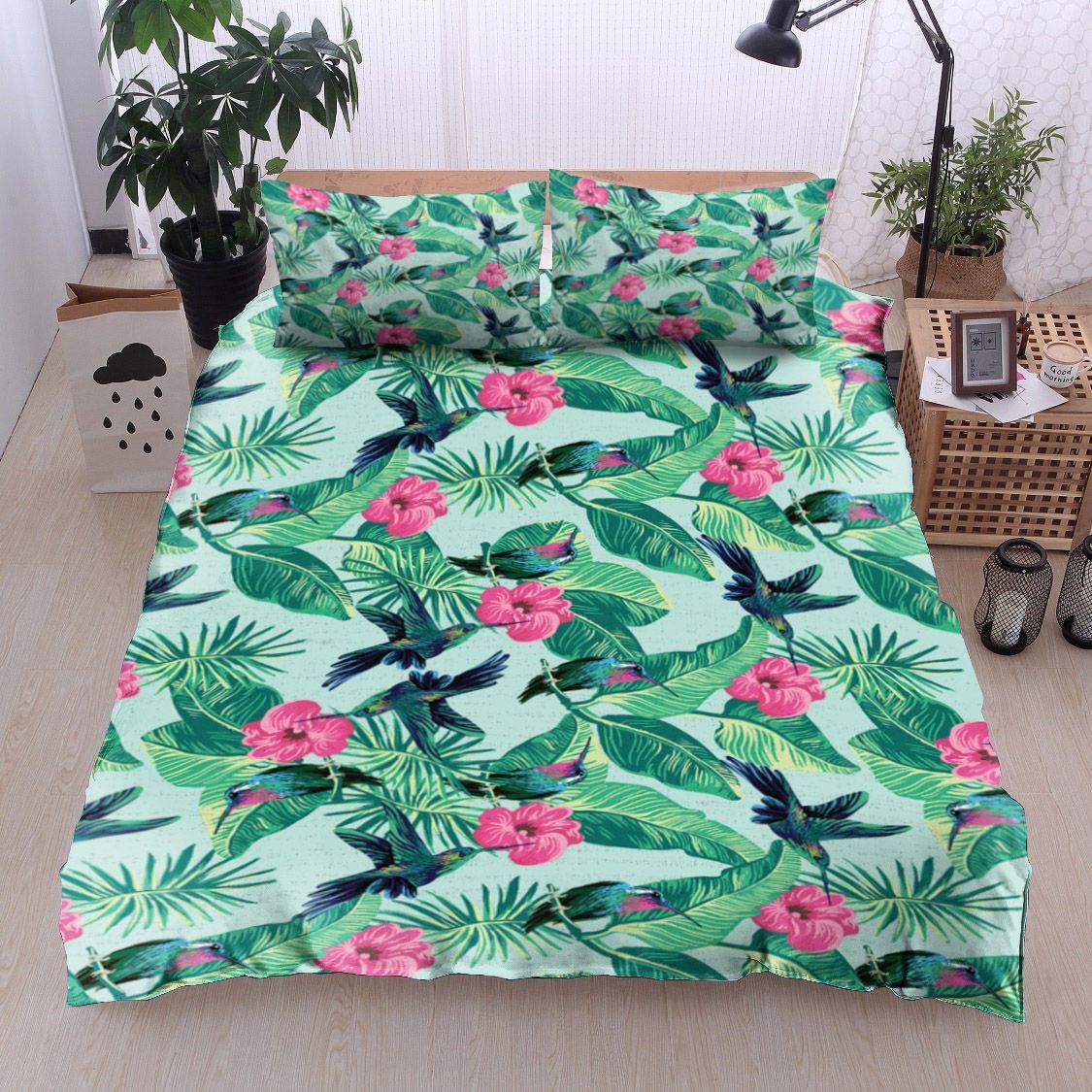 Humming Bird And Flower Bedding Set