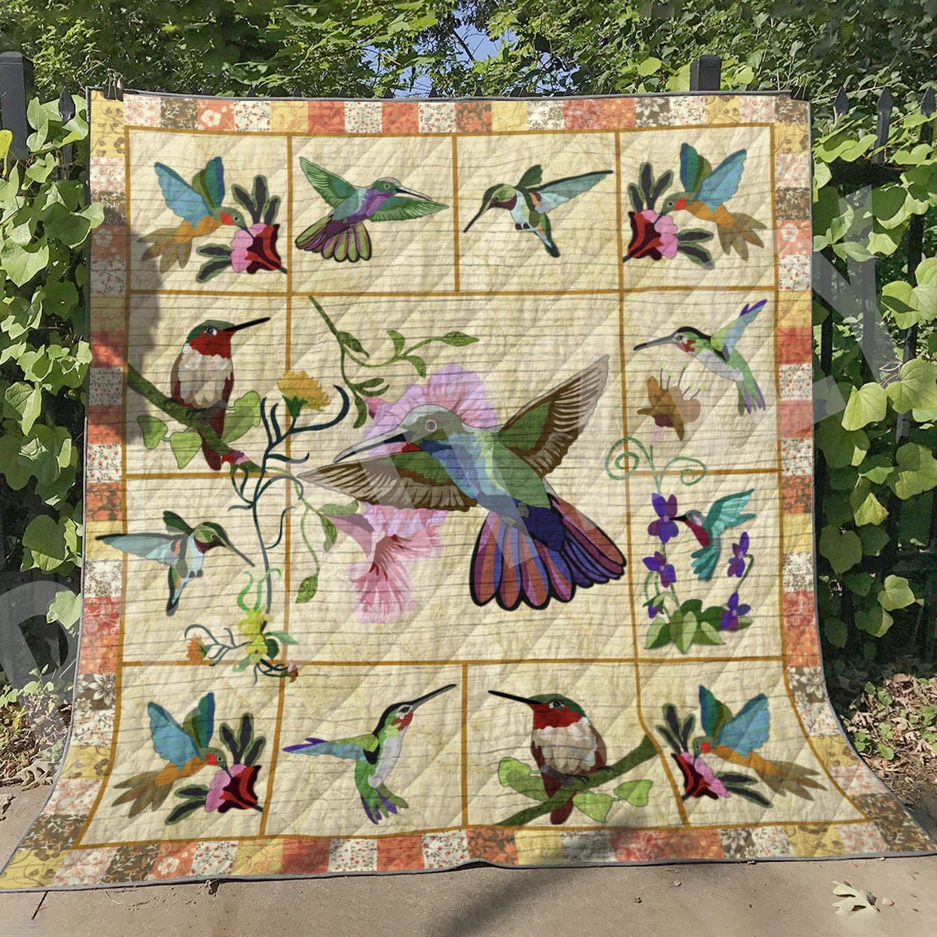 Humming Bird Beautiful Bird Bl Quilt Blanket DHC0201201060TD