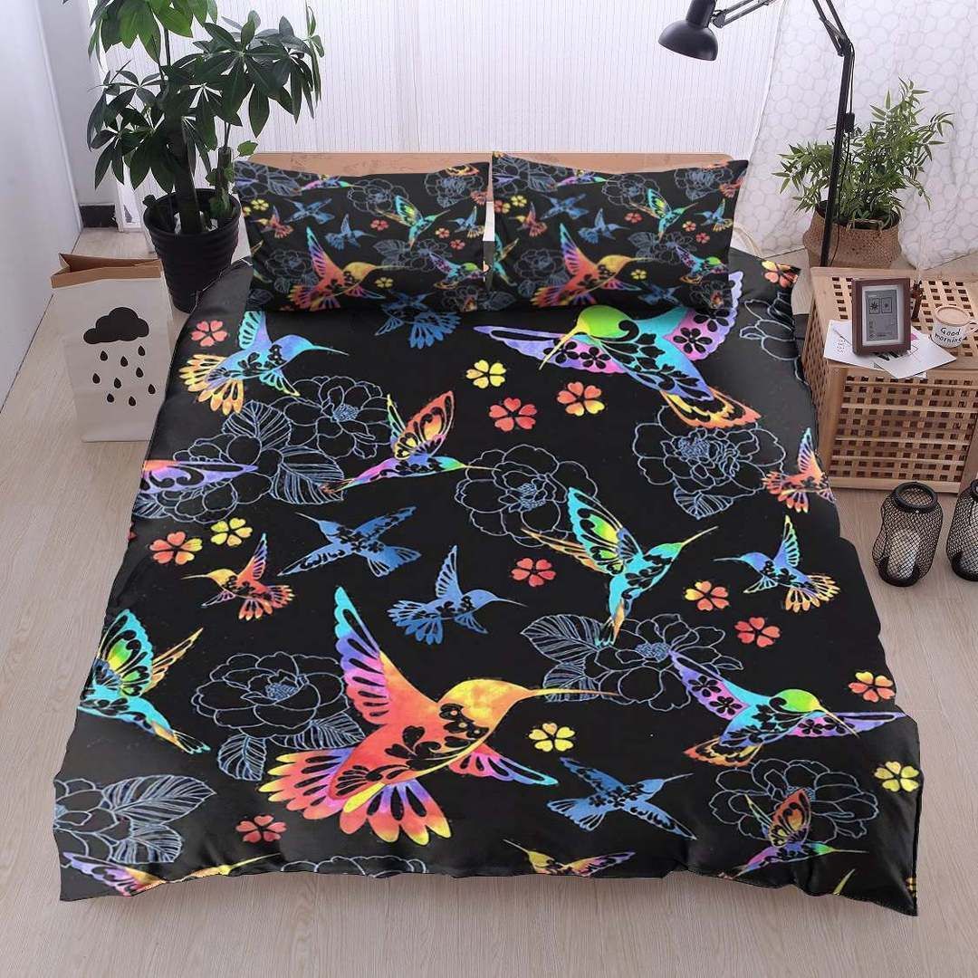 Humming Bird Twin Queen King Cotton Bed Sheets Spread Comforter Bedding Set