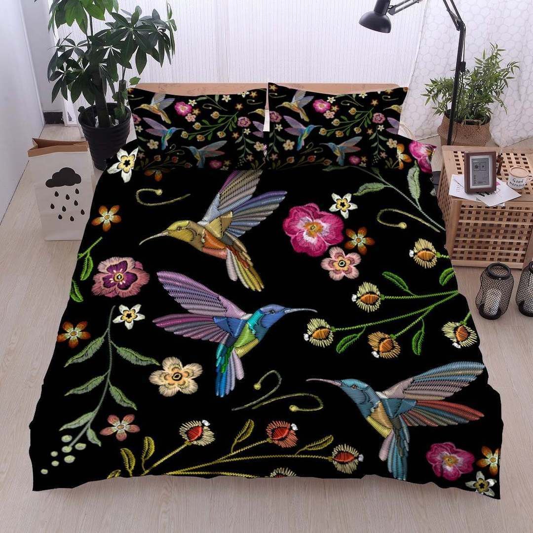 Humming Bird Cotton Bed Sheets Spread Comforter Duvet Cover Cotton Bed Sheets Spread Comforter Bedding Set