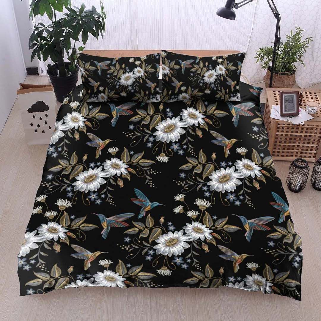Humming Bird Cotton Bed Sheets Spread Comforter Duvet Cover Cotton Bed Sheets Spread Comforter Bedding Set