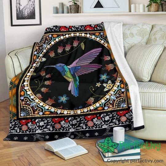Humming Bird Sherpa Fleece Blanket