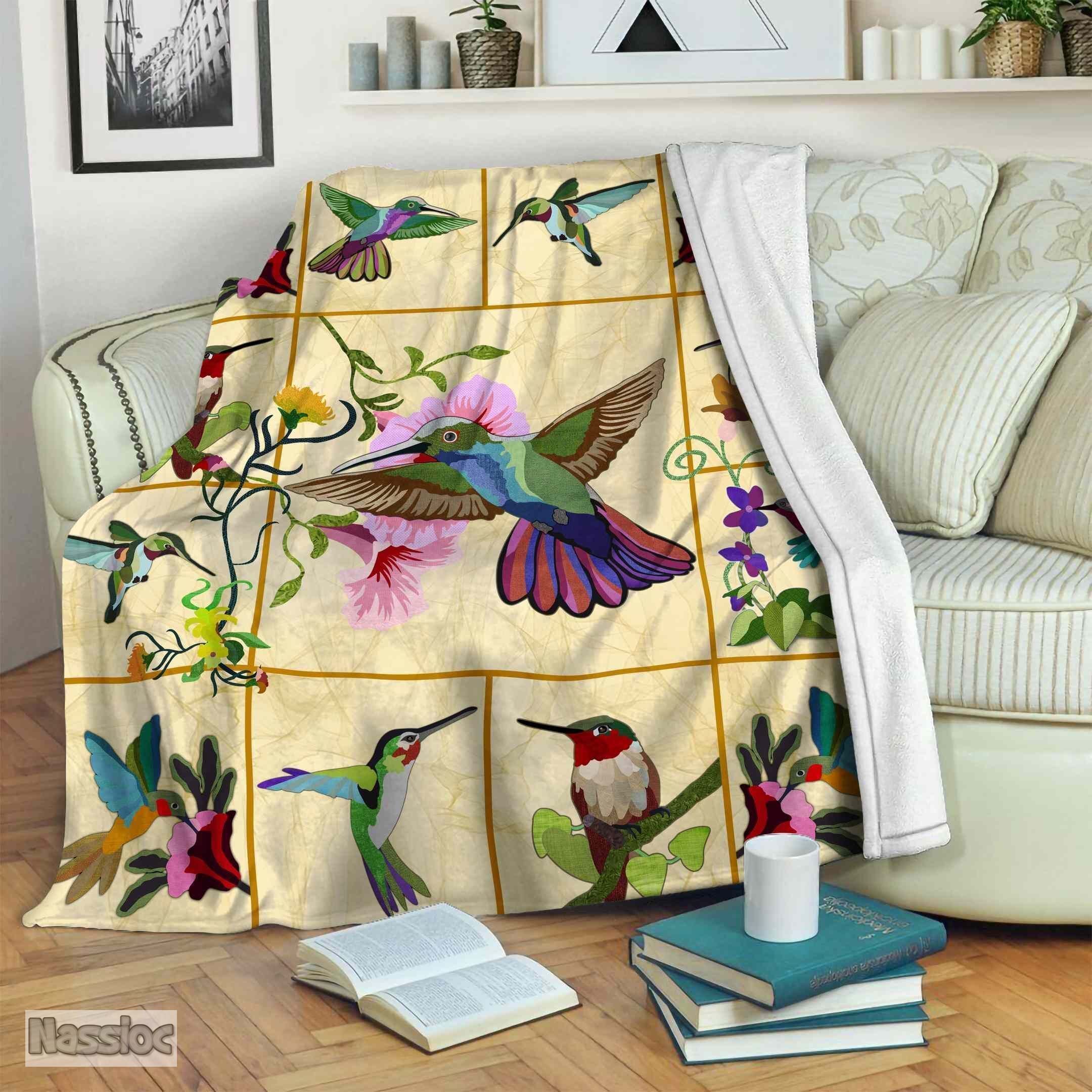Humming Bird Fleece Blanket