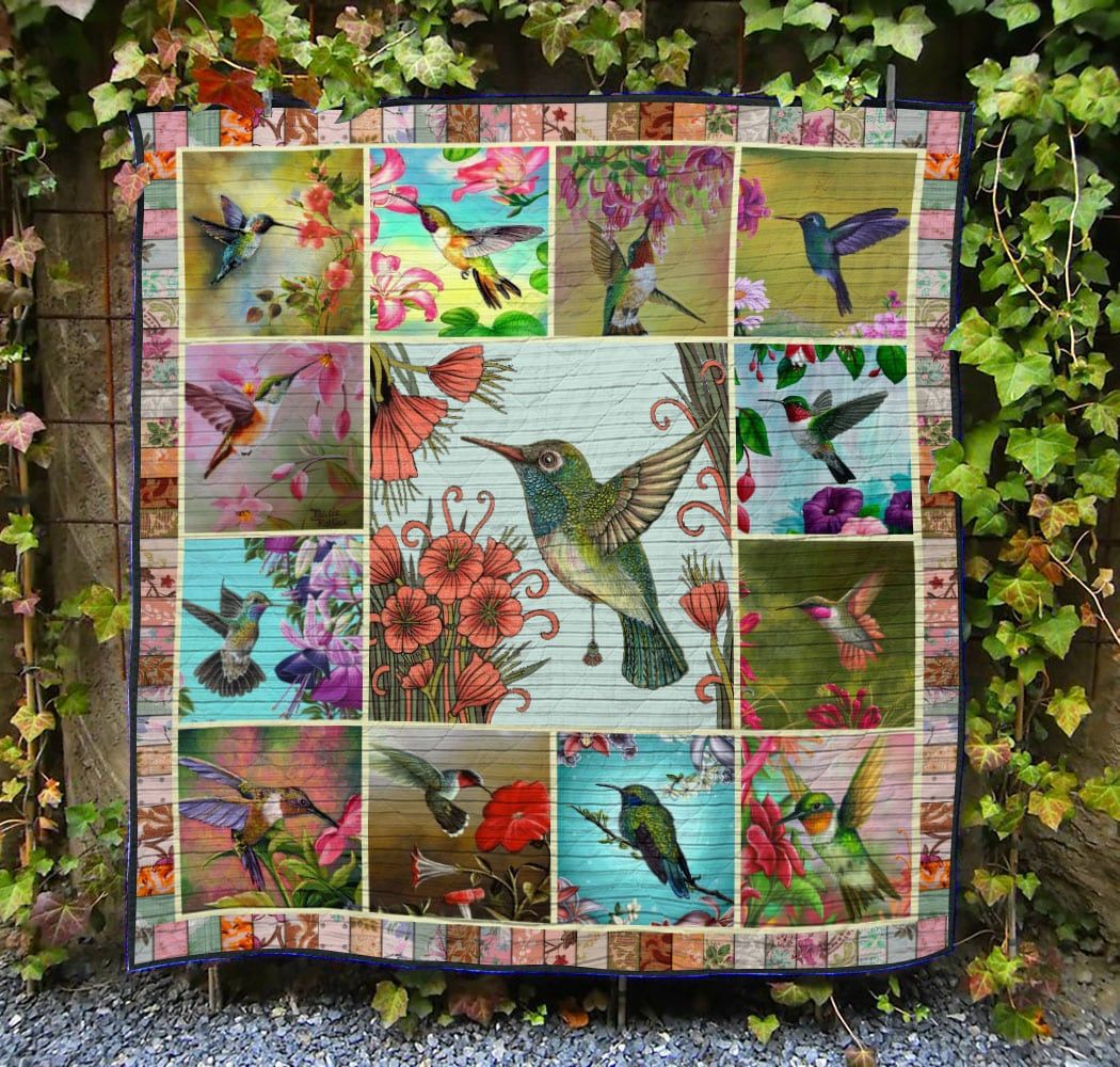 Humming Bird Happy With This Gift Quilt Blanket DHC020120835TD