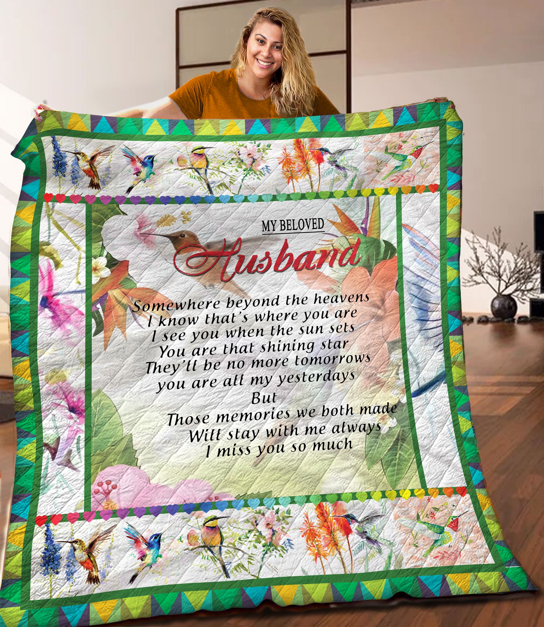 Humming Bird Quilt Blanket C9B050605PT