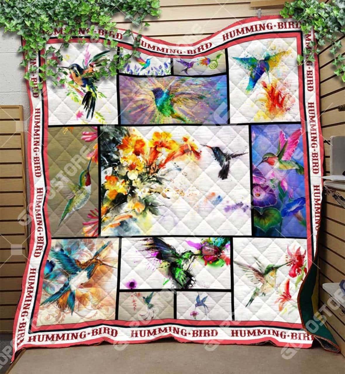 Humming Bird Red Dress Quilt Blanket DHC020120891TD