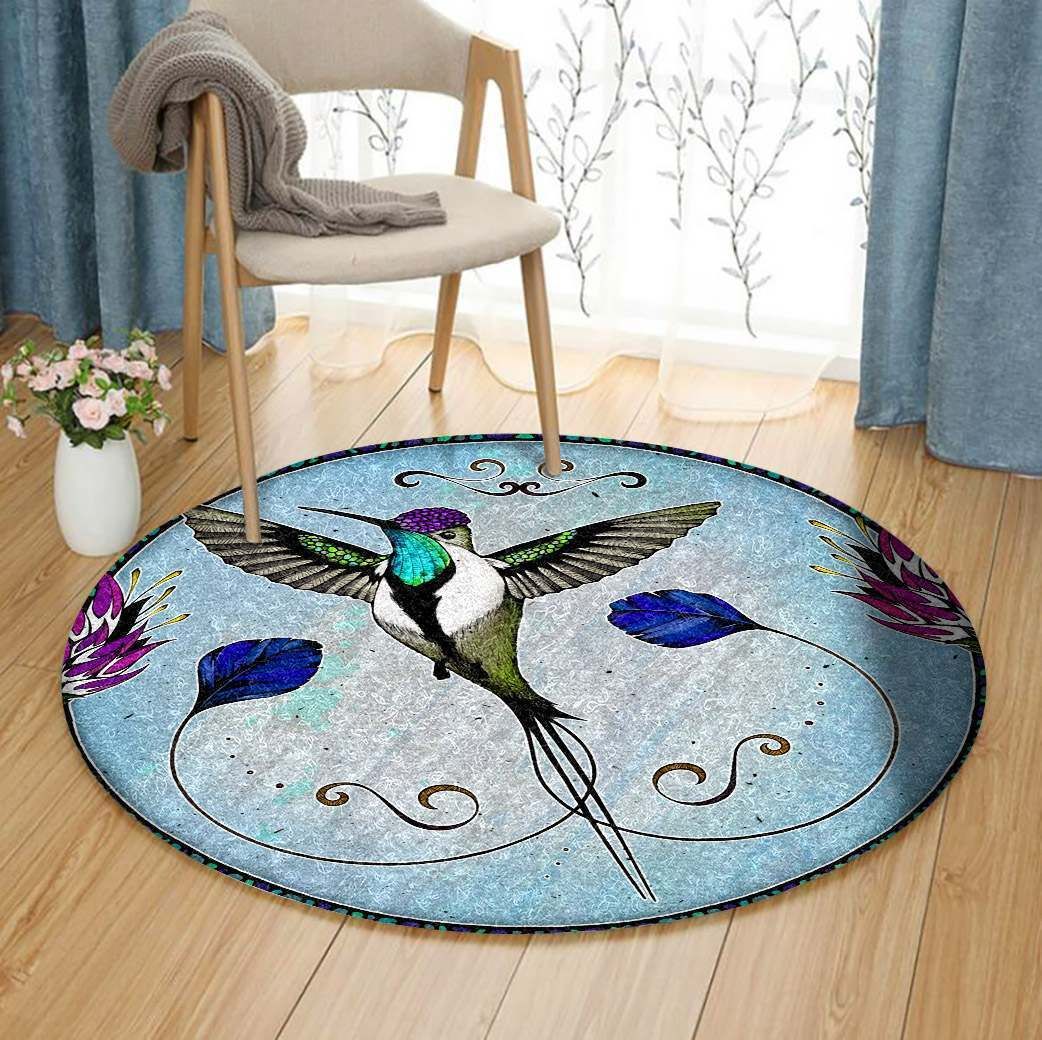 Humming Bird Round Carpet