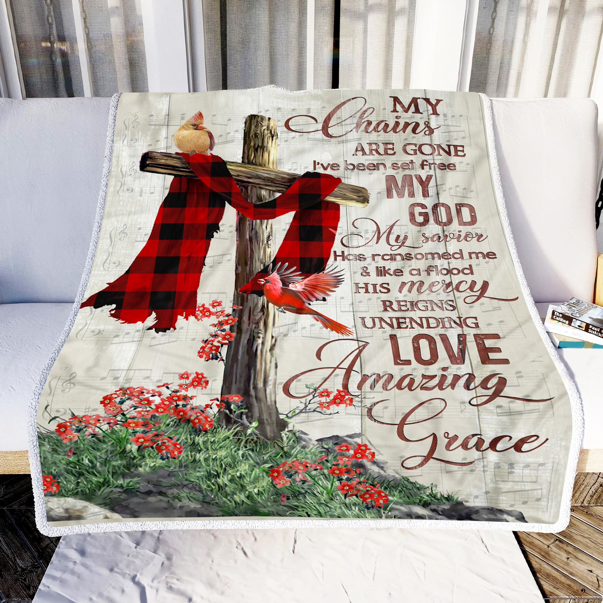 Hummingbird Amazing Grace Fleece Blanket