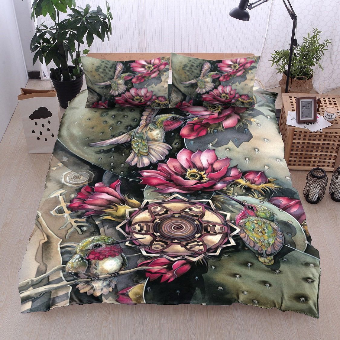 Hummingbird And Flower Bedding Set