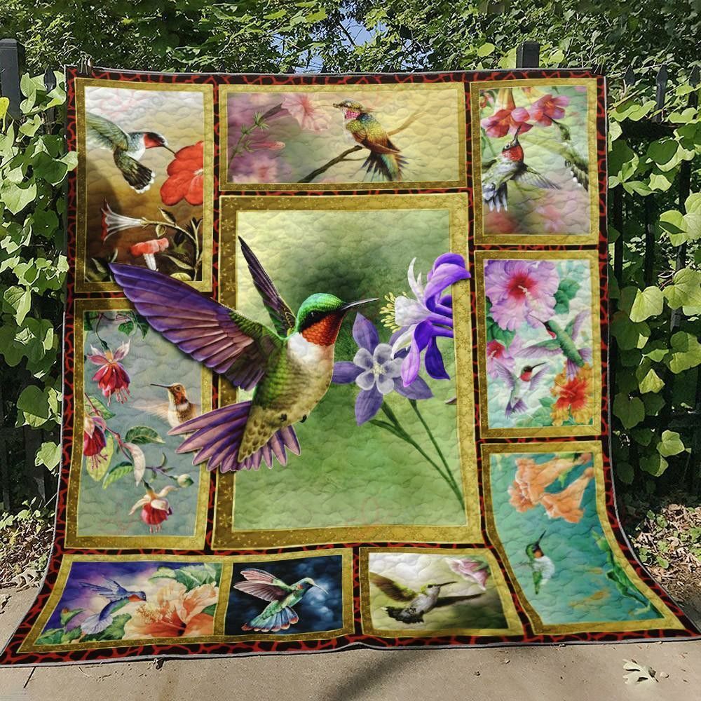 Hummingbird And Lily GS-CL-KC0408 Quilt Blanket
