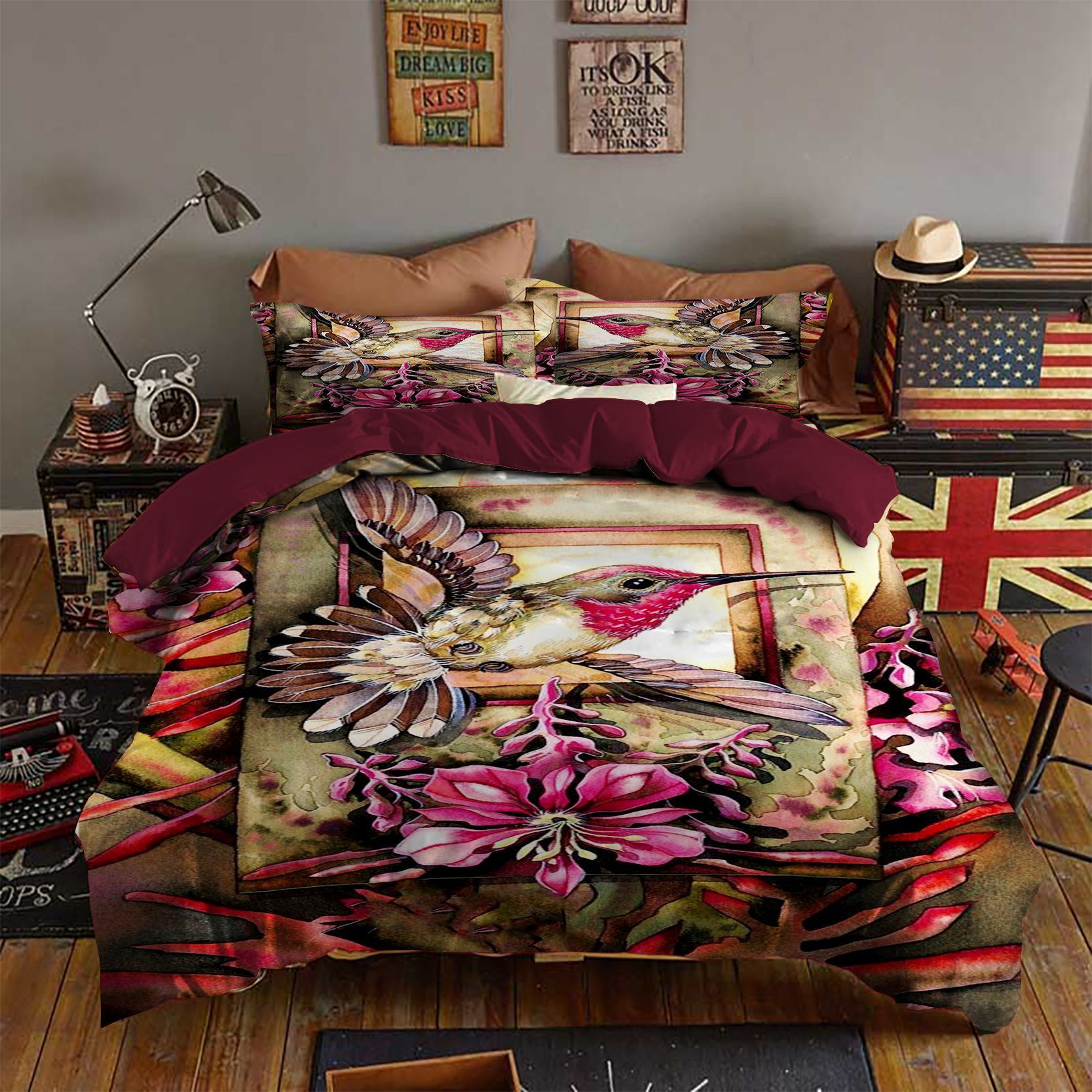Hummingbird Bedding Set