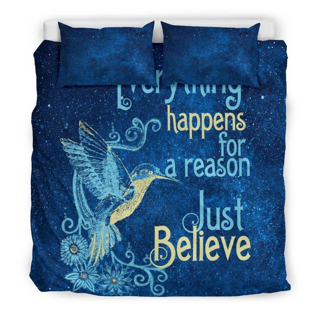 Hummingbird Blue Galaxy Bedding Set