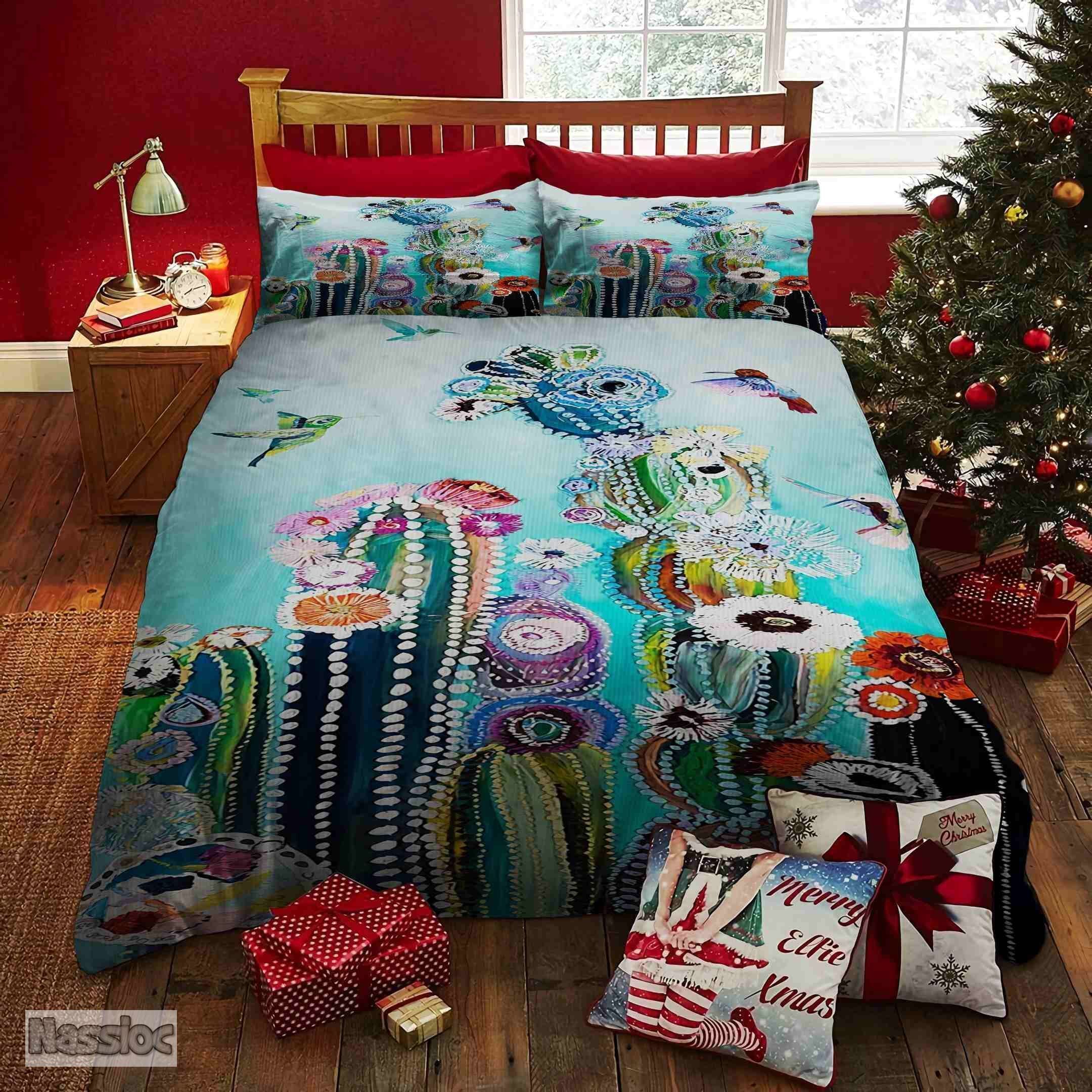 Hummingbird Cactus Bedding Set