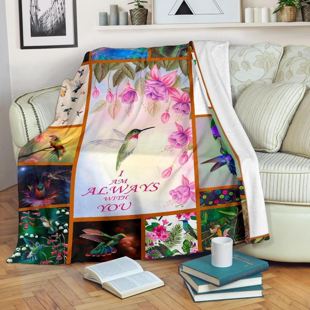 Hummingbird Sherpa Fleece Blanket