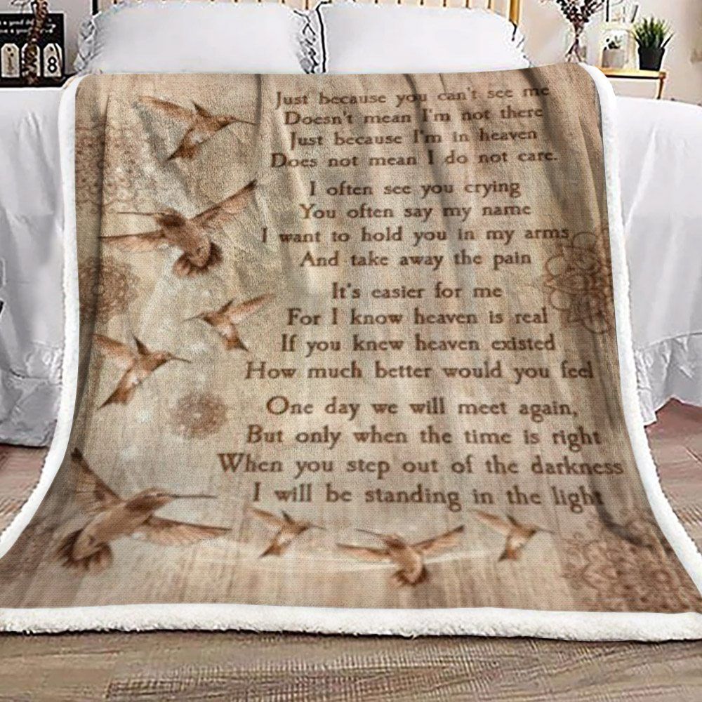 Hummingbird Sherpa Fleece Blanket