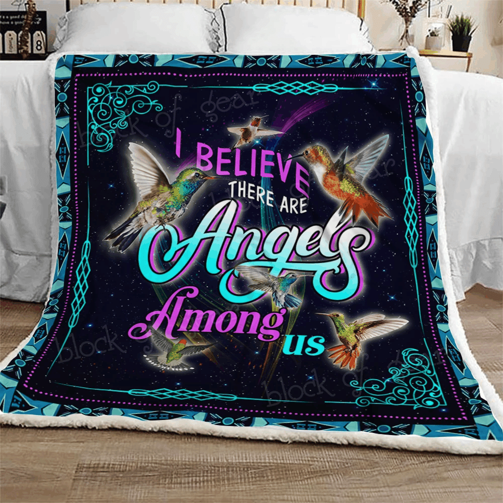 Hummingbird Sherpa Fleece Blanket