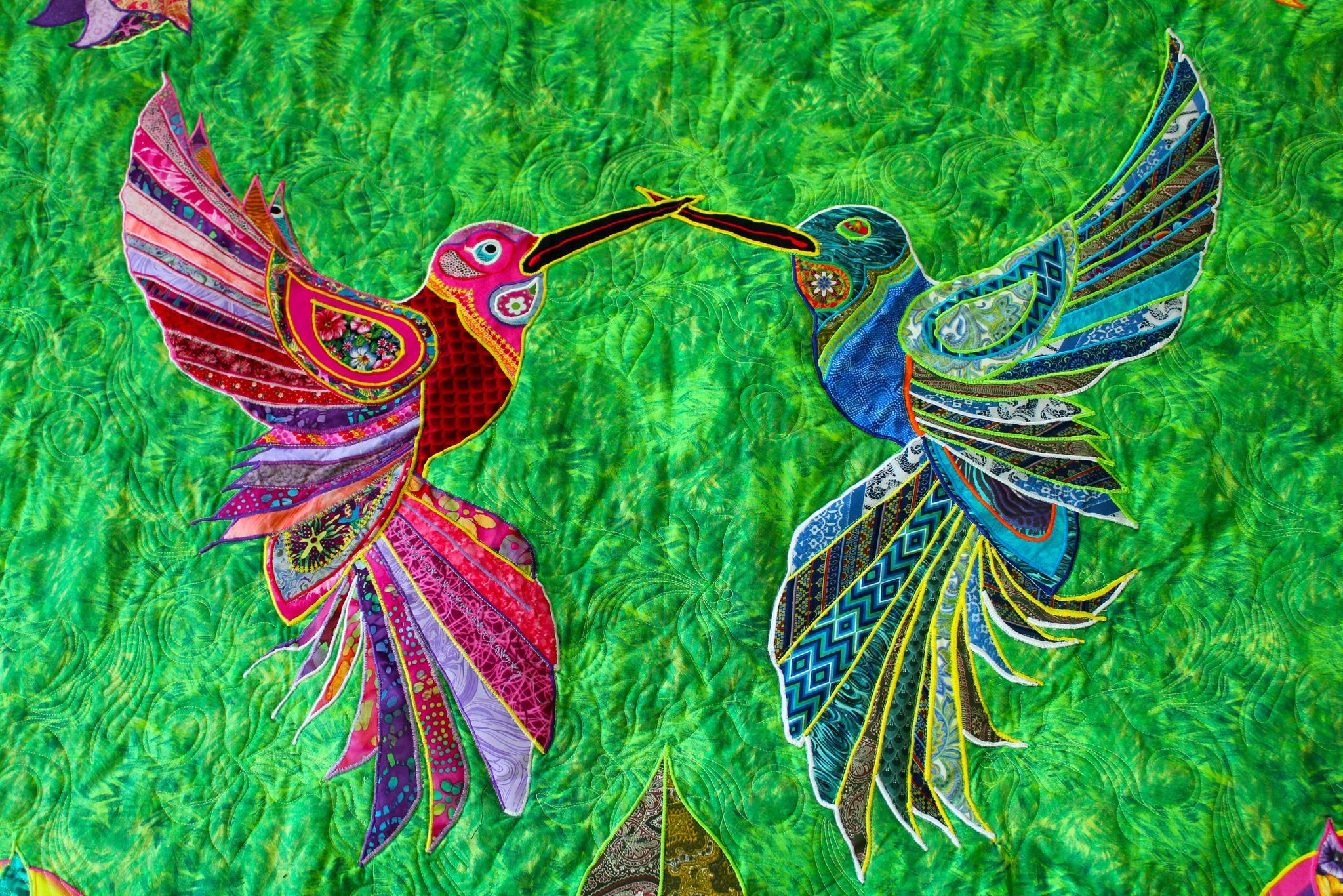 Hummingbird Sherpa Fleece Blanket